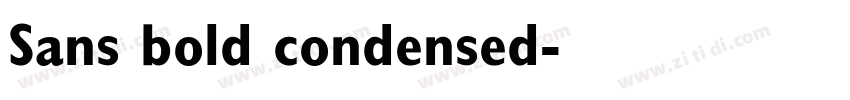 Sans bold condensed字体转换